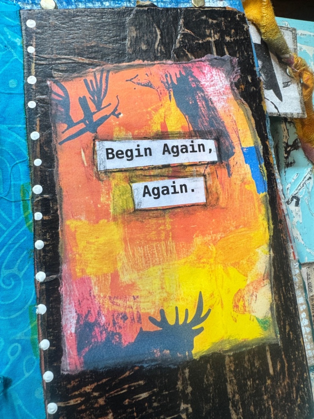 ✨ "Begin Again, again. “ Altered Book | 22-Page Interactive Mixed Media Art - Picture 3 of 15